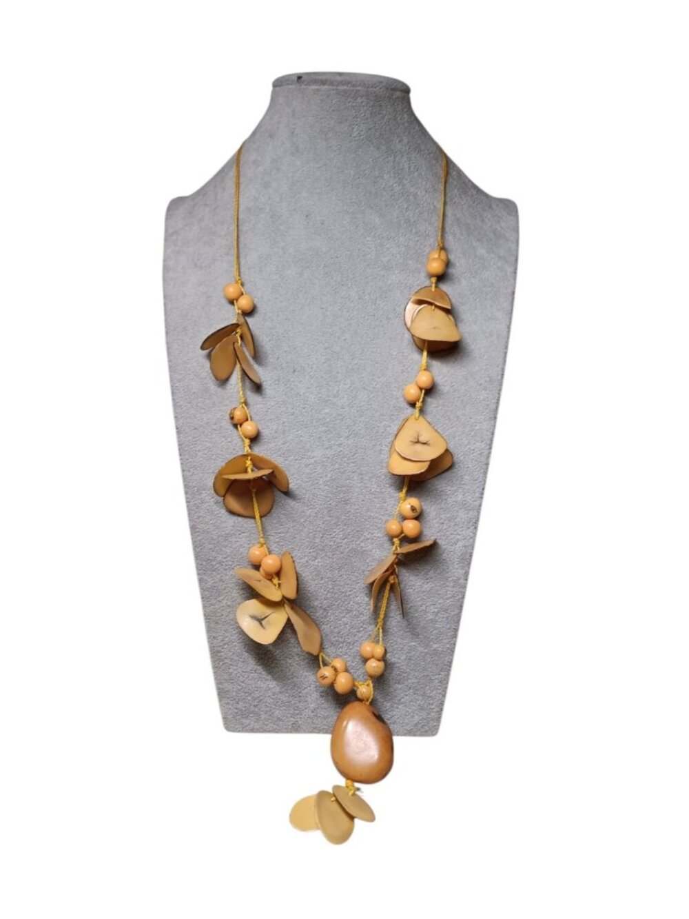 Tagua Nut Necklace Ethnic Travel Ecuador South America 28"